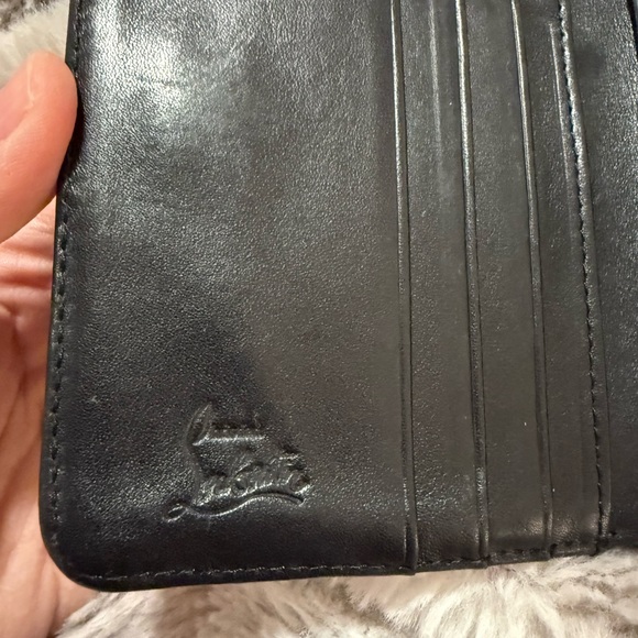 Christian Louboutin Black Leather Wallet with Gold Chain - Picture 10 of 10